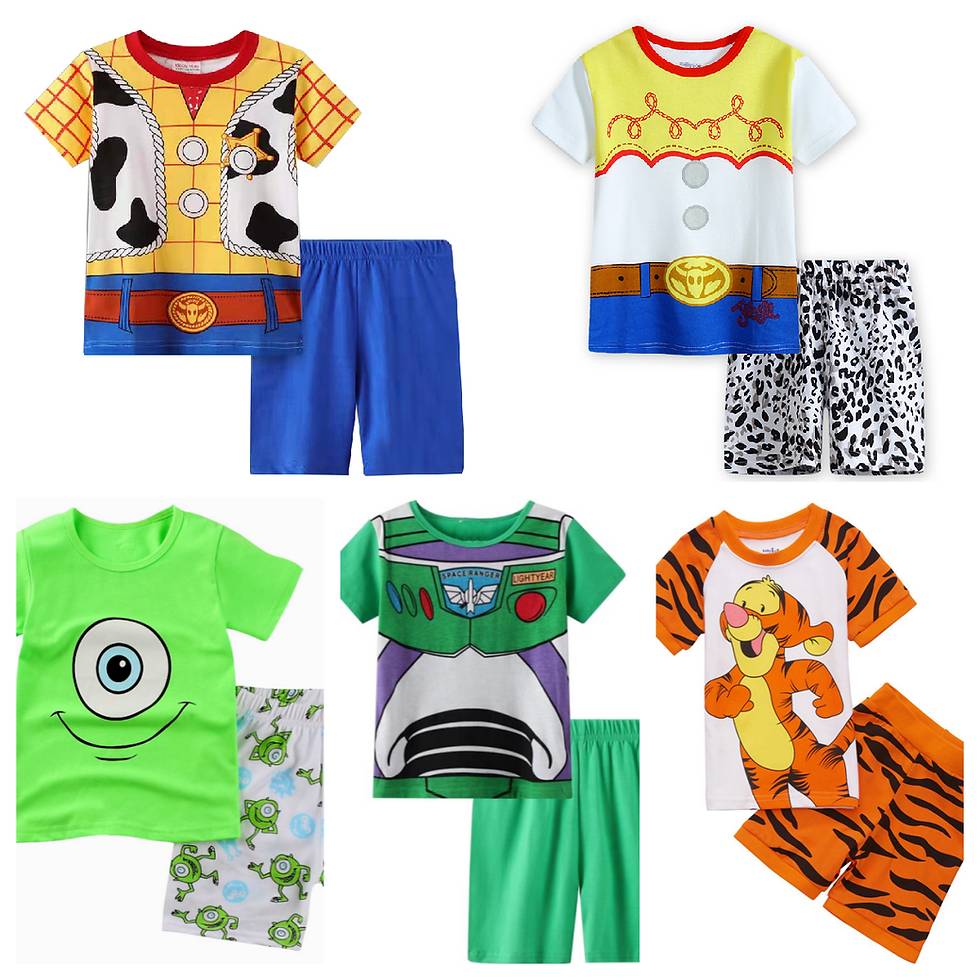 Hot Summer Pyjamas Suit Bass Lightyear Tigger Woody Alien kids Sleepwear Boys Pi