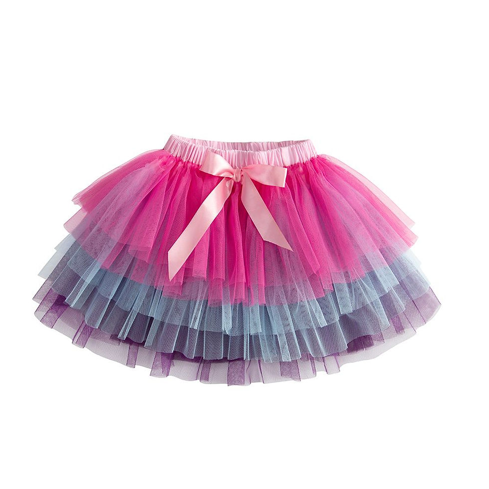 الصورة المصغرة: Girls Tutu Sequins Skirts Kids Clothes Bow Layered Skirts Princess Pleated Skirt