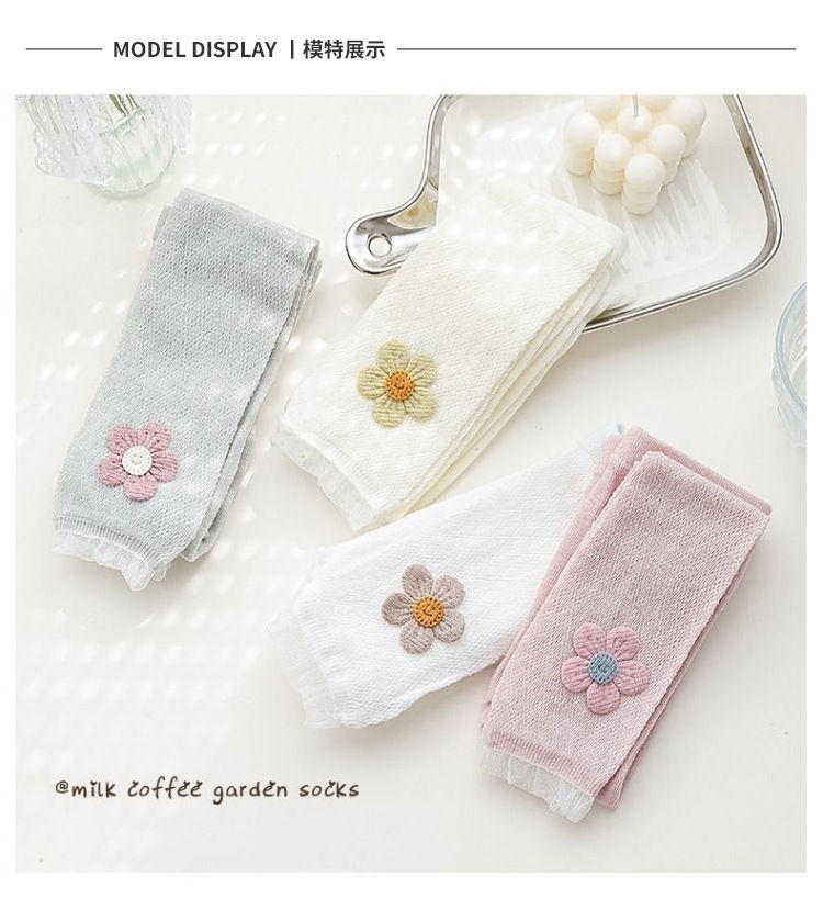 الصورة المصغرة: Girls Leggings Kids Hollow Out Pants Summer Children's Clothing Pencil Pants Flo