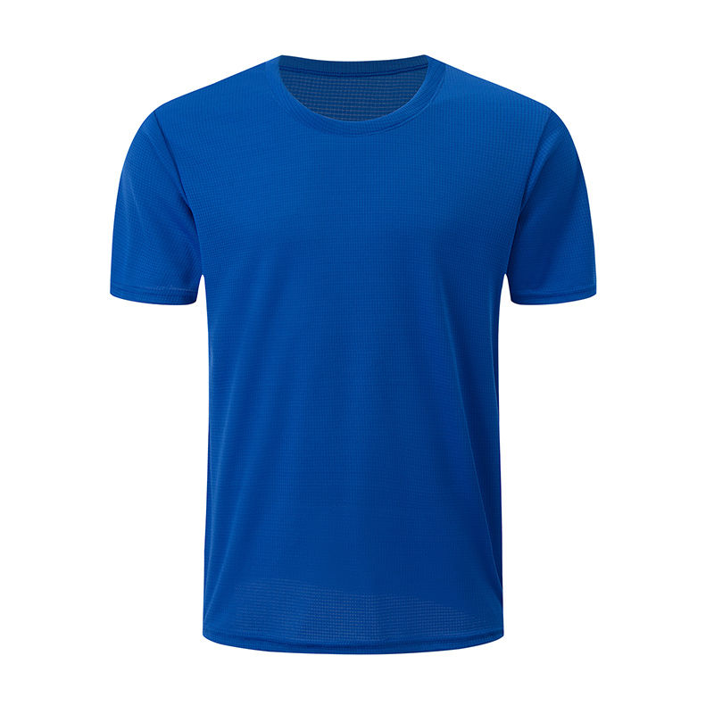 Thumbnail: 1/5 Pcs Men's Solid Color Waffle Sports Short Sleeve Fitness Running Jogging Bas
