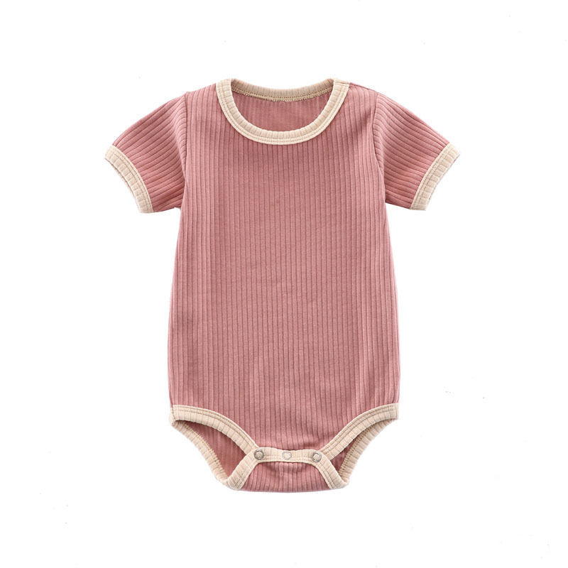 الصورة المصغرة: Baby Boys Girls Bodysuit Clothes Summer Jumpsuit Cotton Short Sleeves Romper 0-2