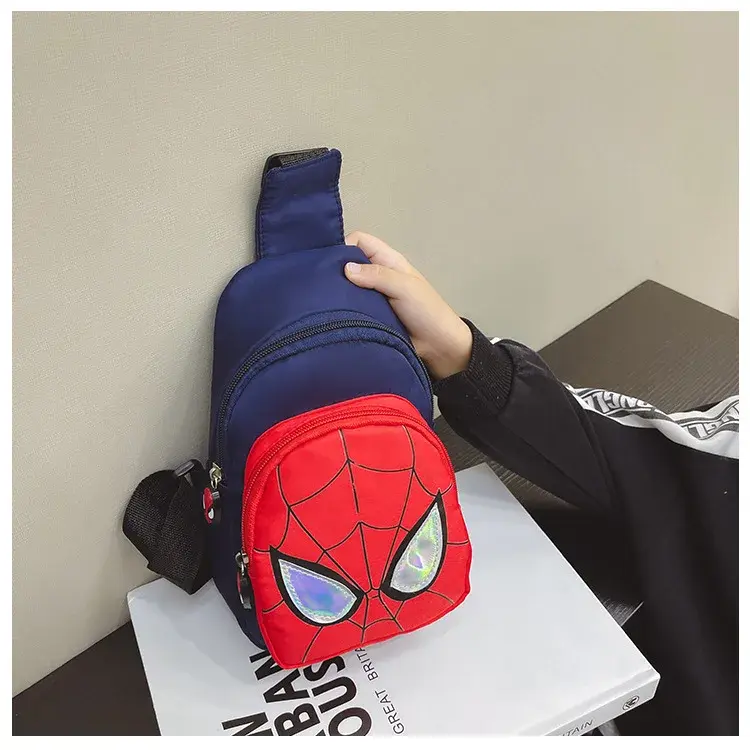 Thumbnail: Disney Children's Bags Cartoon Spiderman Chest Bag Tide Boy Shoulder Messenger B
