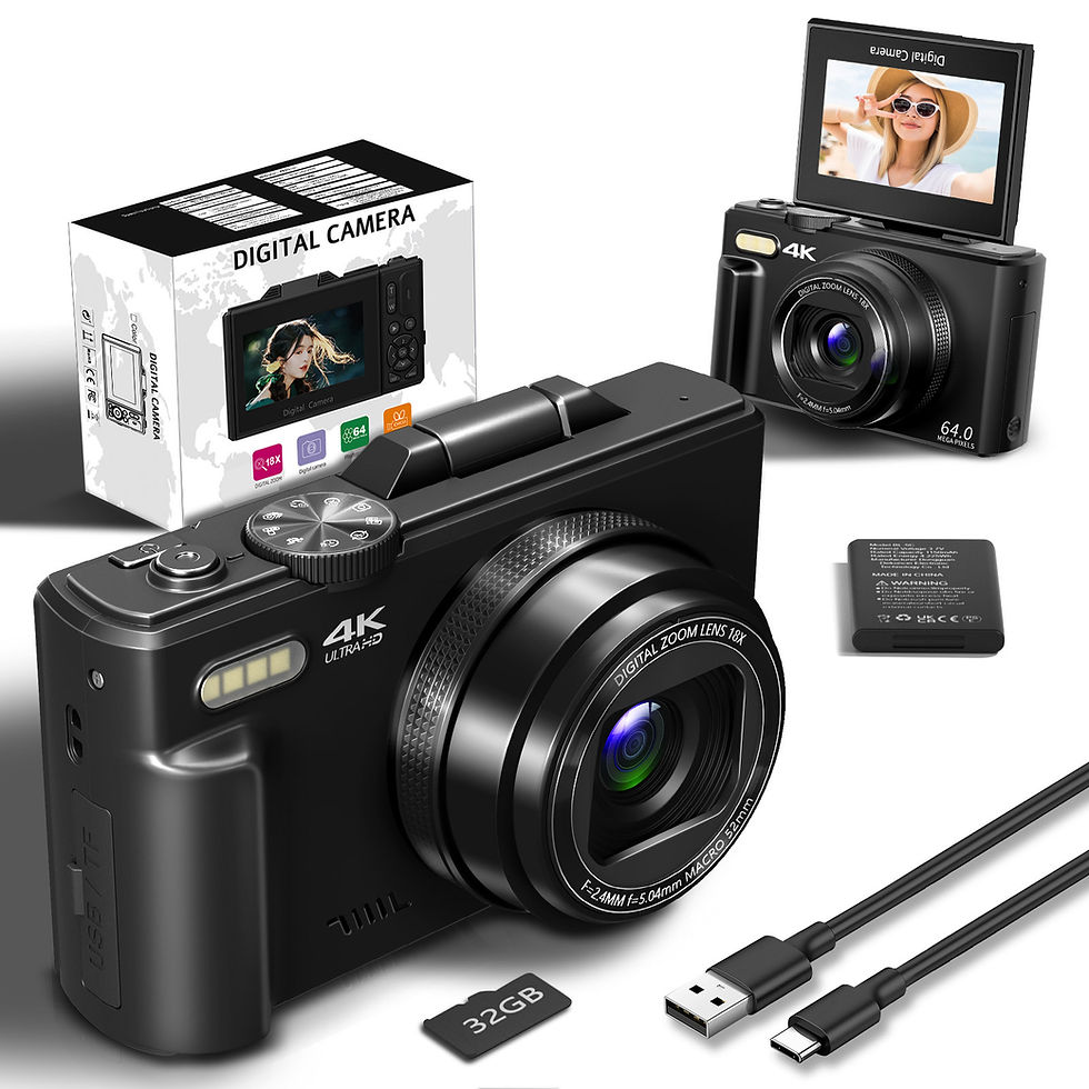 4K compact digital photography camera, 18x digital zoom, vintage vlog video reco