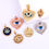 Thumbnail: Evil Eye Charm Pendant,18K Real Gold Plated Cubic Zirconia CZ Paved Religours,Je