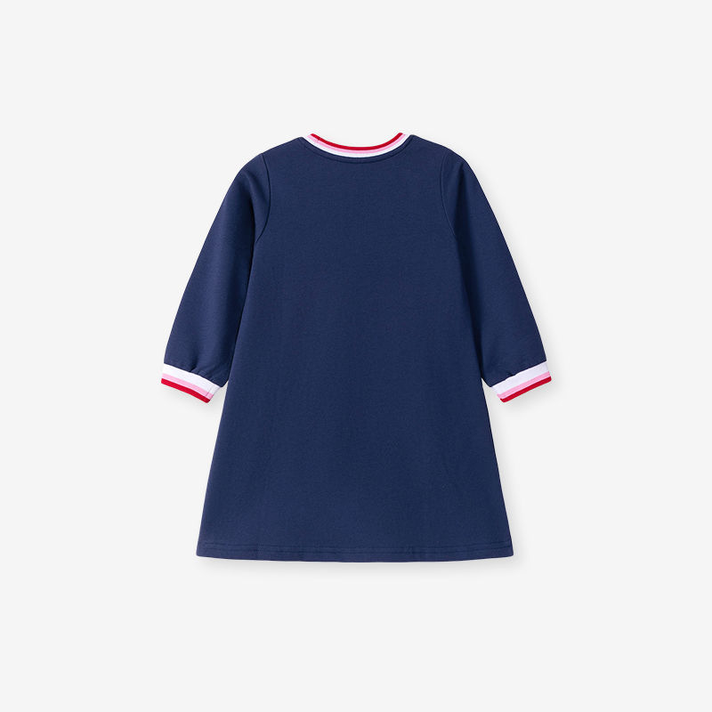 الصورة المصغرة: Little maven Spring Autumn Cute Cherry Towel Embroidery Baby Girls Dresses Casua