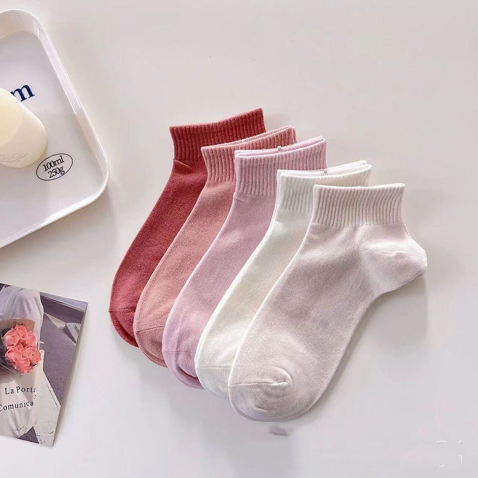 الصورة المصغرة: 15 Pairs of Fashionable and High-Quality Women's Candy Colored Korean Soft and C