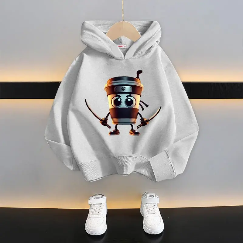 الصورة المصغرة: Italian Brainrot Kids Hoodie Funny Cartoon Graphic Thin Sweatshirts Tung Tungtun