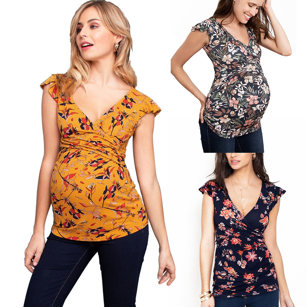 Thumbnail: Maternity Clothes For Women Breastfeeding Clothing Short Sleeve T-Shirt Striped 