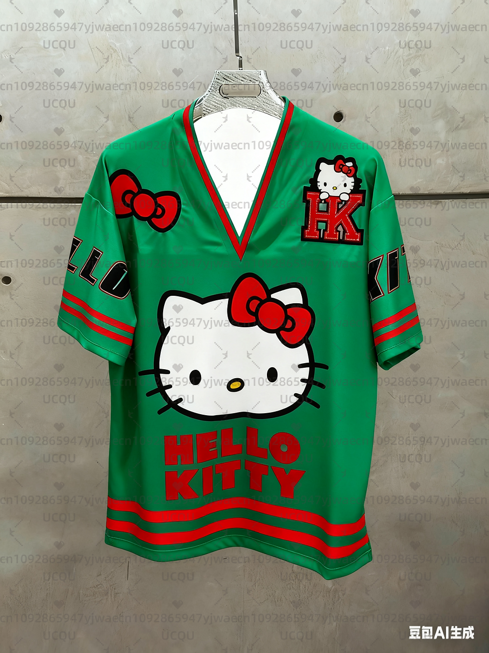 الصورة المصغرة: Kids Fashion Women's Boy Girls' Hello Kitty Baseball T-shirt Pink V-Neck Top Gra