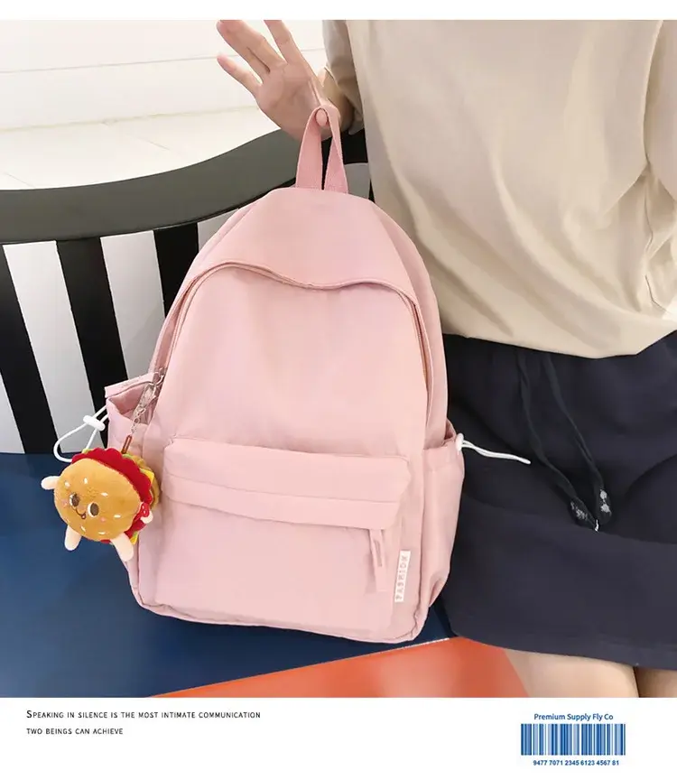 الصورة المصغرة: Fashion Schoolbag for Teenage Waterproof Nylon Girls Bagpack Cute Women Laptop B