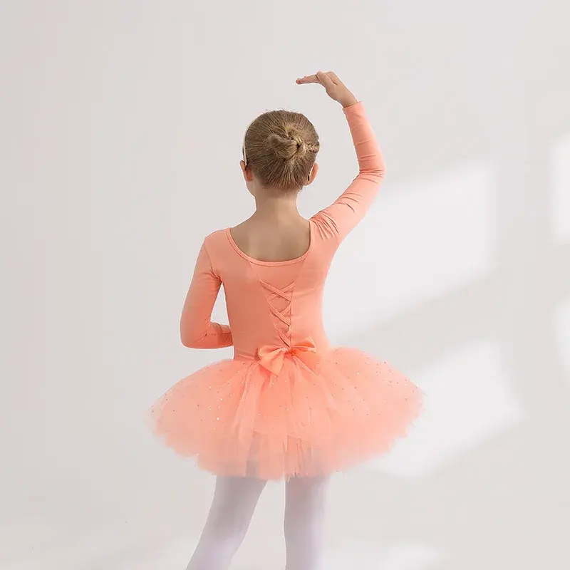 الصورة المصغرة: Summer Cotton Performance Baby Outfit Tutu Girls Ballet Vestidos Children's Dres