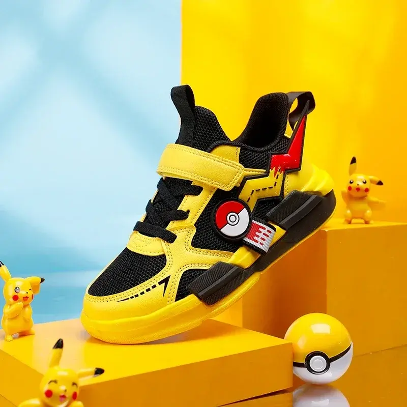 الصورة المصغرة: Kid Casual Sneakers  Pikachu Children Cartoon Sports Shoes  Boy Girl Student Run