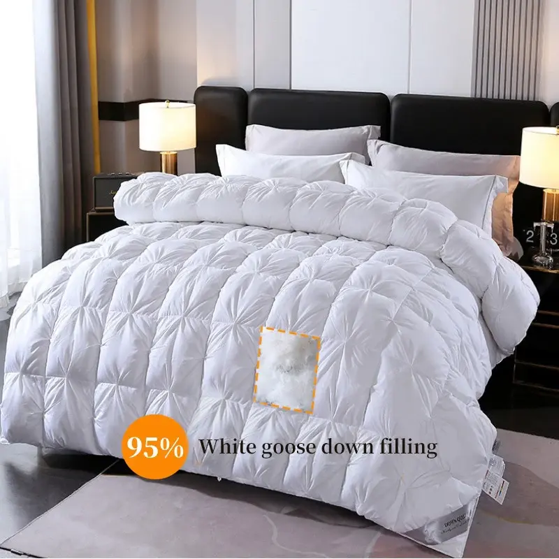 Thumbnail: 100% white goose down comforter, high-quality five-star hotel twisted flower com