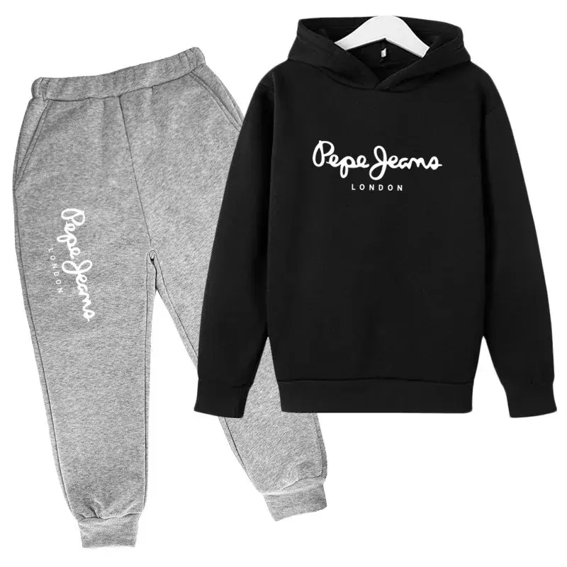 الصورة المصغرة: Sudadera con capucha + Pantalones chándaleNiños otoño primavera tendencia est