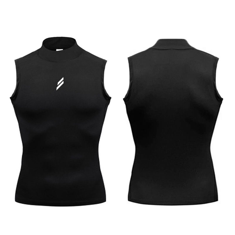 Thumbnail: Compression Shirt Summer Men Gym Tank Tops Muscle Fitness Clothing Turtleneck Sp