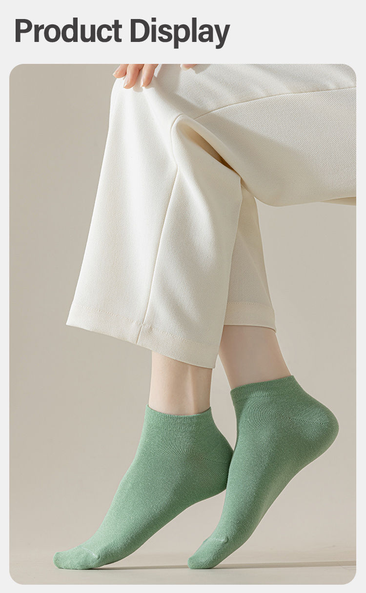 الصورة المصغرة: Women's 95% Combed Cotton Business Dress Socks Soft Breathable Ankle Length Colo