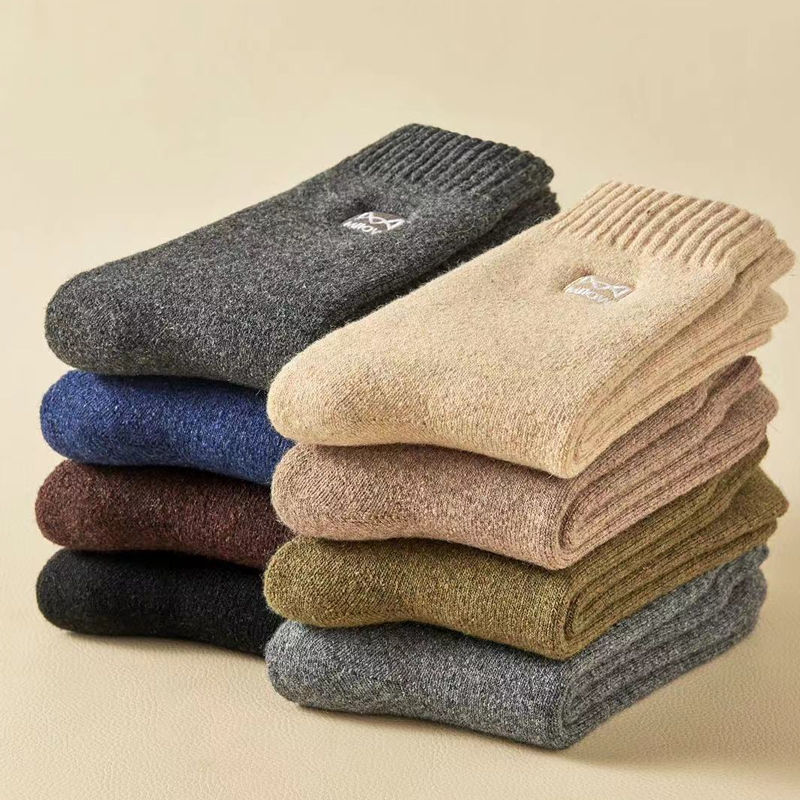 Thumbnail: MiiOW Merino Wool Socks Men Winter Thicken Heated Sock Cold Resistant Cashmere S