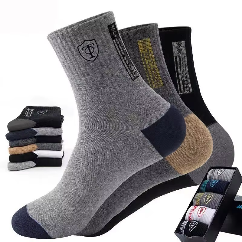 Thumbnail: 200/100/50/20/10/5/3pairs Breathable Cotton Sports Stockings Men Bamboo Fiber Au