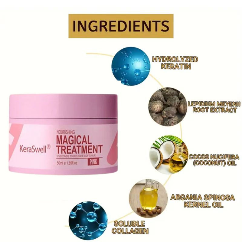 Thumbnail: Magical Keratin Hair Mask 5 Seconds Repair Damaged Frizzy Hair Soft Smooth Shiny