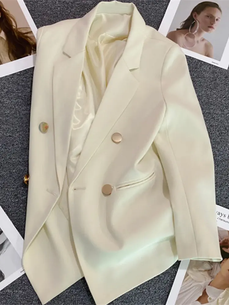 الصورة المصغرة: Women Suit Blazer Elegant Coat 2025 Spring Autumn Fashion Korean Blazer Luxury D