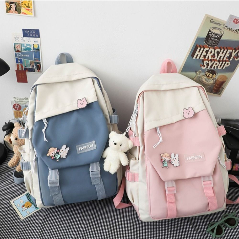 Waterproof Teenage Nylon Book Bag Large Capacity College Backpack Fashion School
