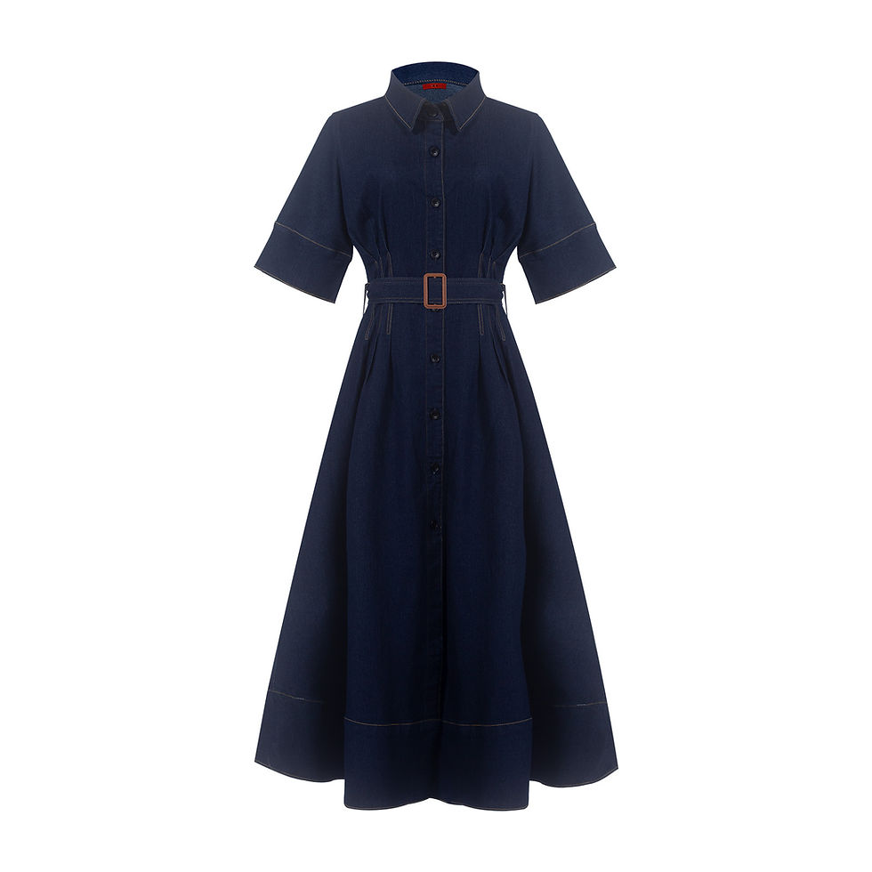 Women's Dress Autumn New High Quality Cowboy Long Skirt Wrinkled A-line Business