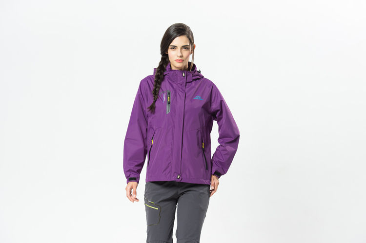 Thumbnail: Women's Waterproof Hiking Jacket Windproof Windbreaker Camping Hunting Running T
