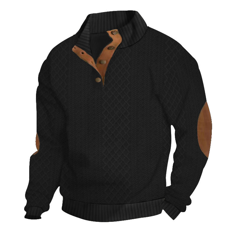 الصورة المصغرة: 2024 cross-border bestselling euro code men's casual standing collar long-sleeve