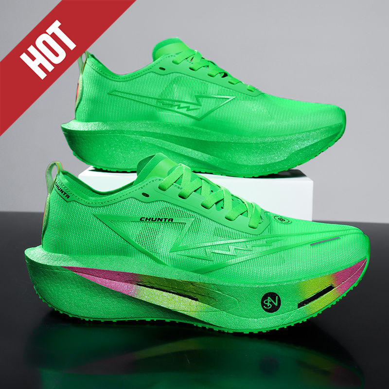 Thumbnail: NEW Running Shoes Carbon Board Marathon Men Sports Breathable Lightweight Women'