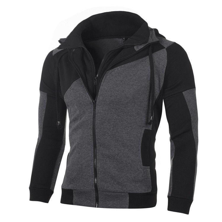الصورة المصغرة: 2023 Zipper Men Jackets Autumn Winter Casual Fleece Coats Bomber Jacket Scarf Co