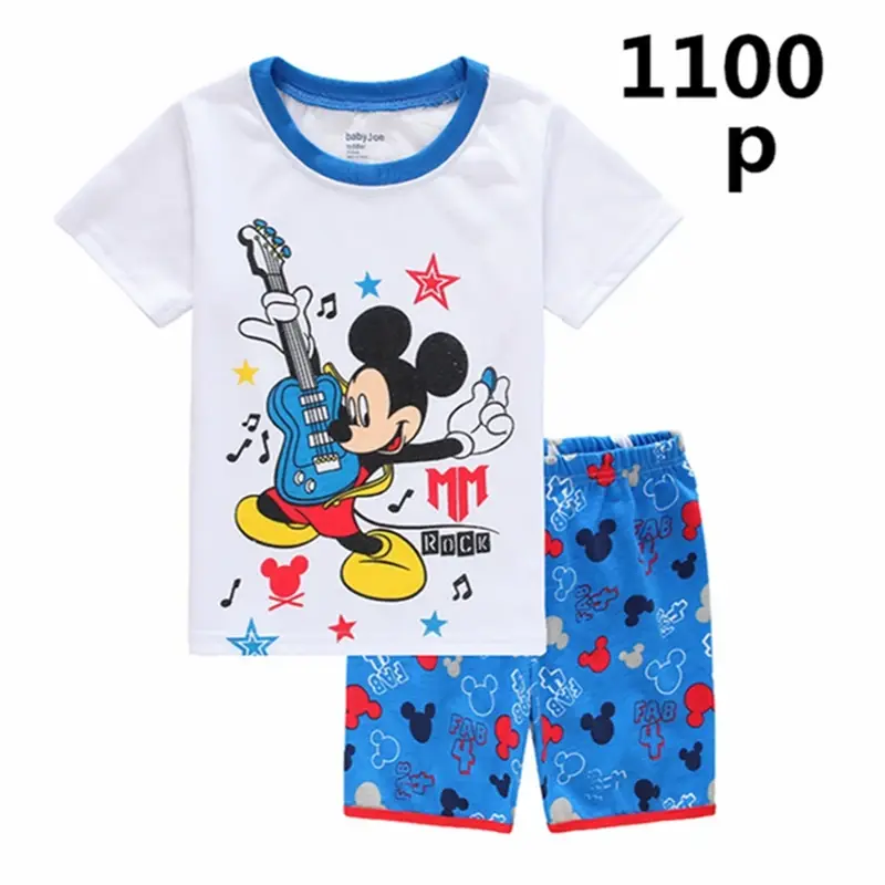 Thumbnail: Baby Boys Pajamas Set Girls Short Sleeve Clothes Summer Kid Cartoon Mickey Mouse