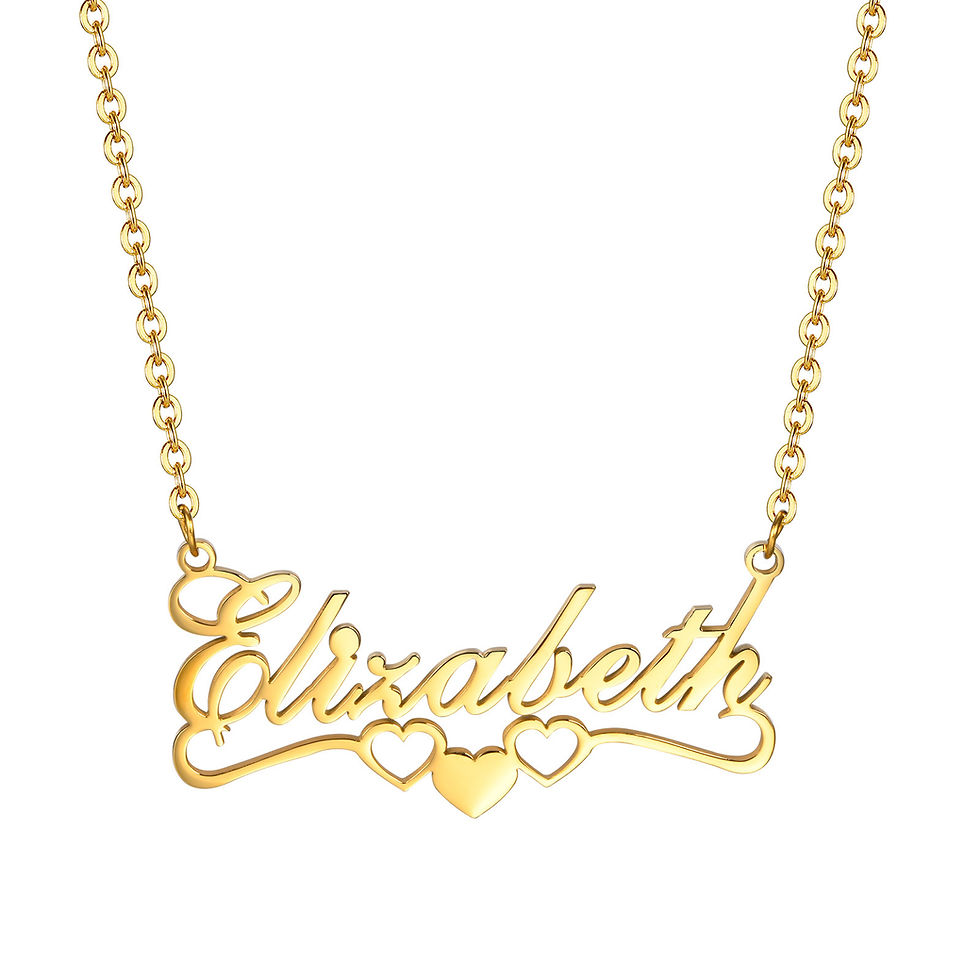 الصورة المصغرة: Vnox Custom Name Necklaces for Girls Boys, Stainless Steel Personalized Baby Nam