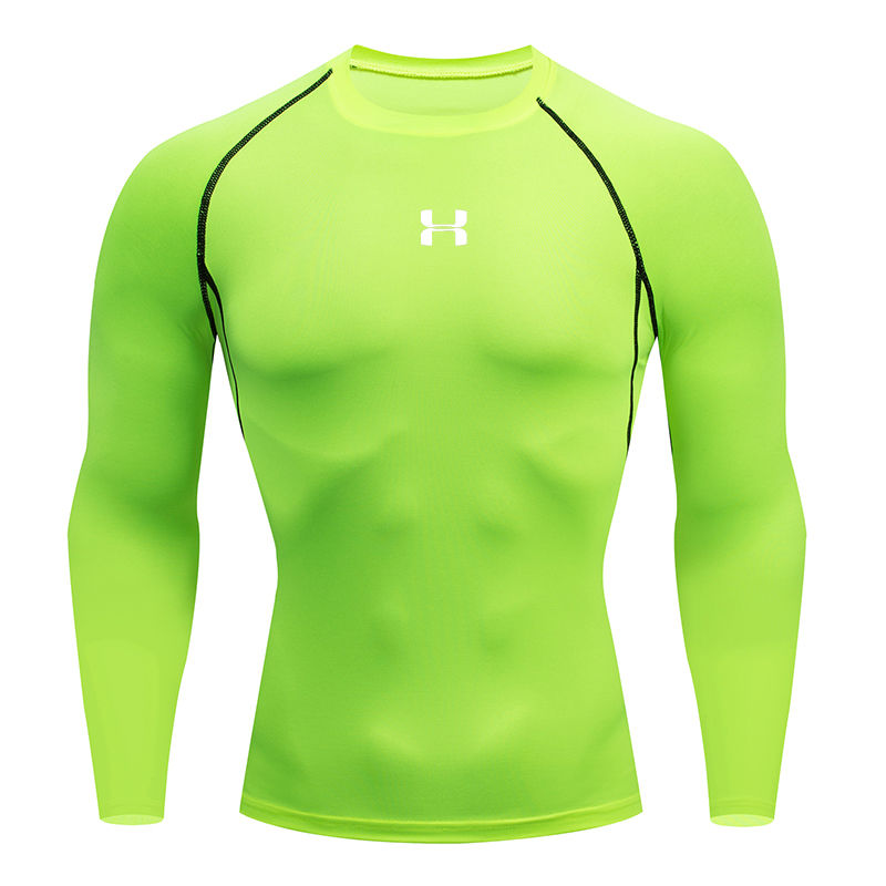 Thumbnail: Men Running Compression T-shirt Long sleeves Sport Tees Gym Fitness Sweatshirt M