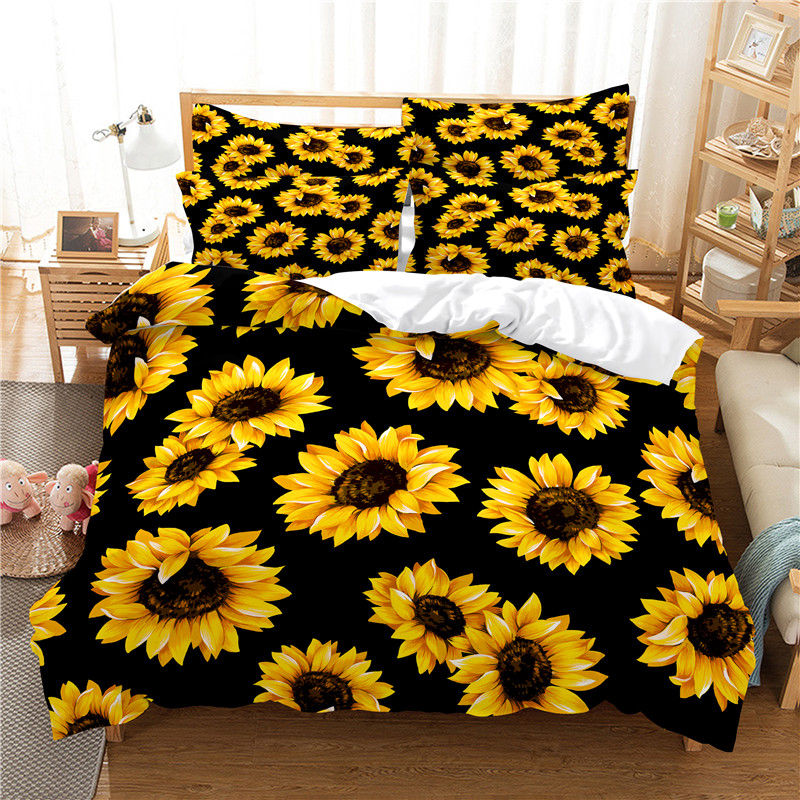 Thumbnail: Flowers Bedding Set Duvet Cover Set 3d Bedding Digital Printing Bed Linen Queen 