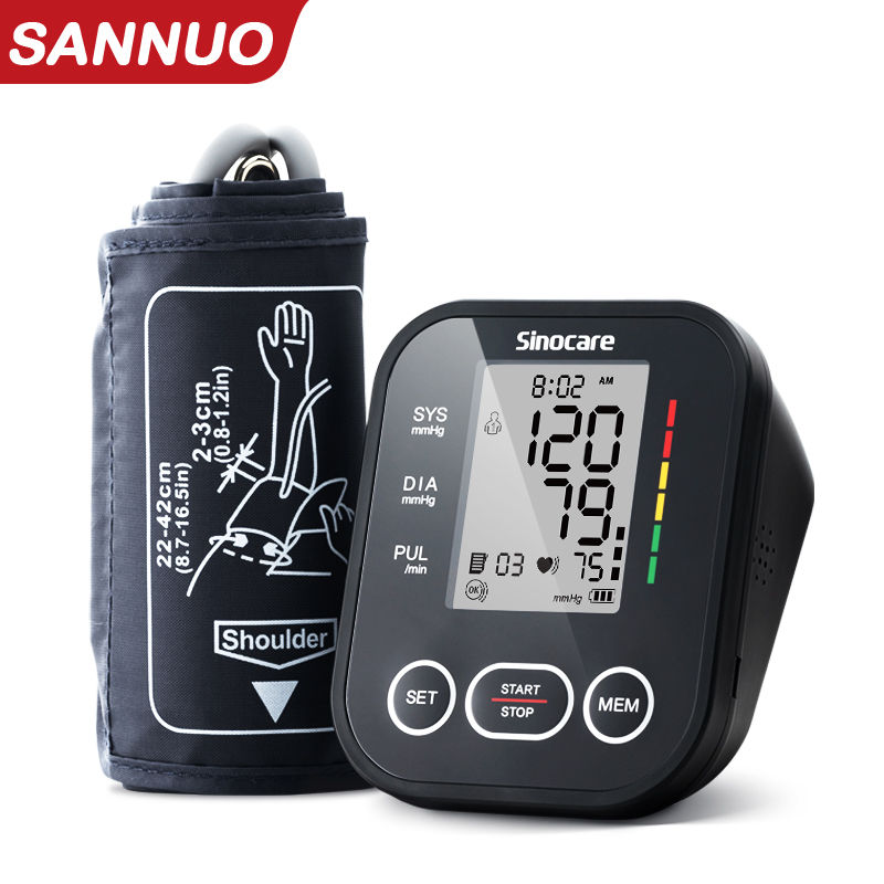 Sinocare Blood Pressure Monitor Digital Sphygmomanometer Automatic Tensiometer T