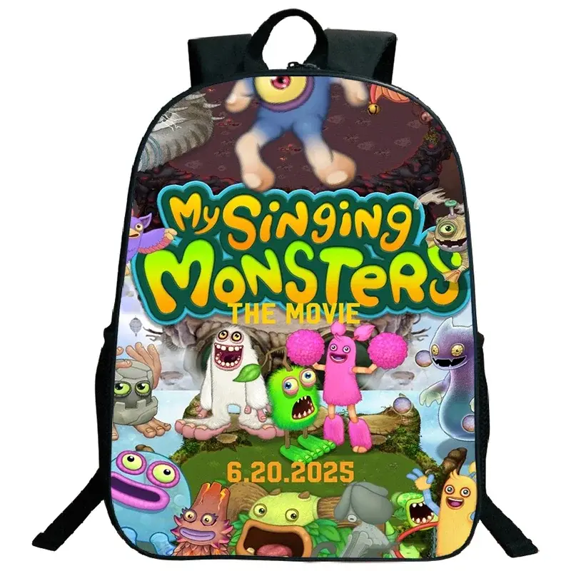 Thumbnail: 16 Inch My Singing Monsters Print Backpacks Hight Quality Backpack Lightweight K