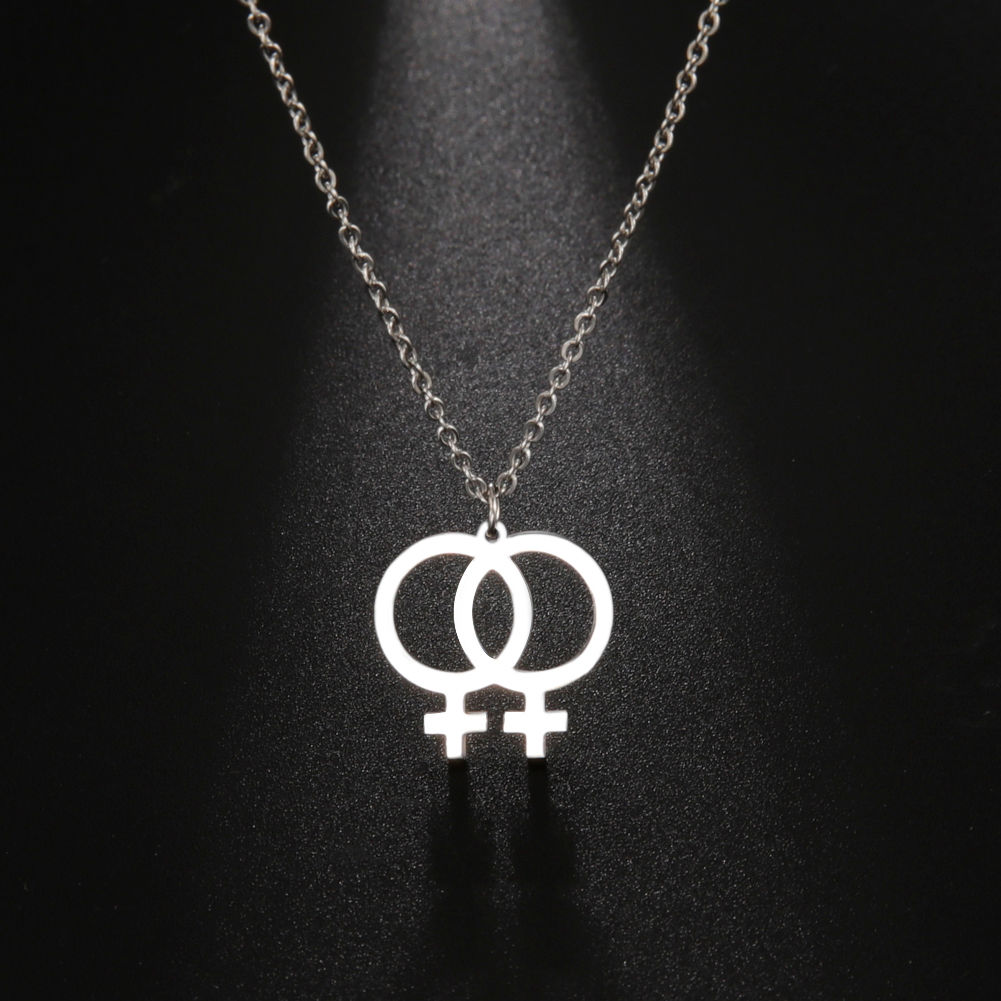 Amaxer Vintage Female Symbol Feminist Venus Necklace for Women Pendant Necklaces
