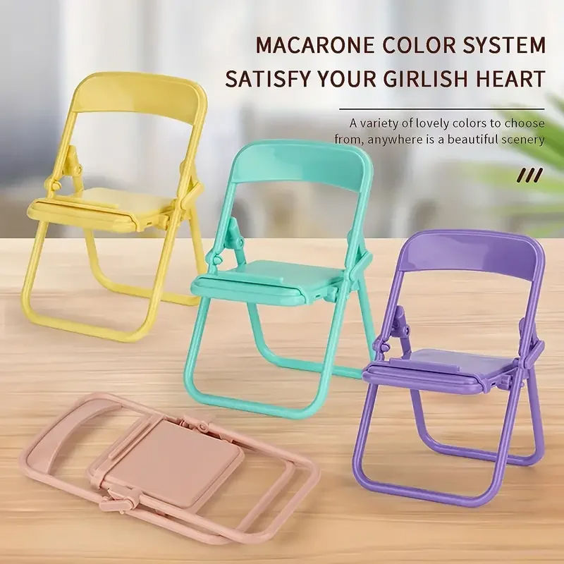 Mini Desktop Chair Cell Phone Stand Universal Chair Desktop Mobile Phone Tablet