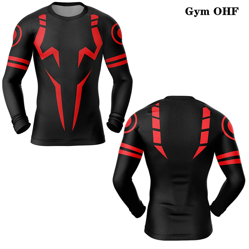 Thumbnail: Anime Jujutsu Kaisen 3D Print Compression Shirts For Men Gym Running Workout Fit