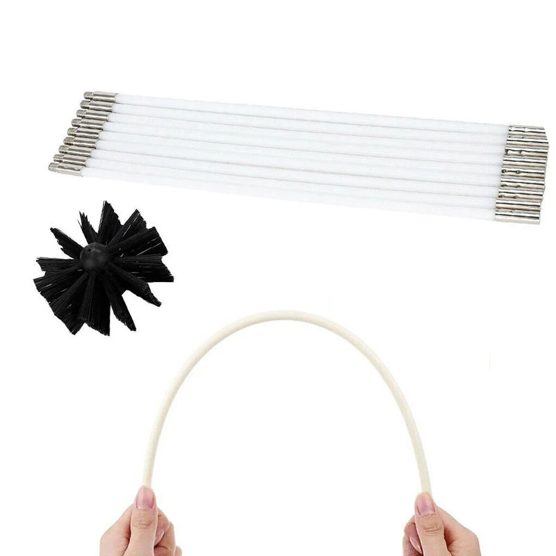 الصورة المصغرة: Flexible Chimney Cleaning Brush Extendable Flexible Dryer Vent Cleaner Soft Bris