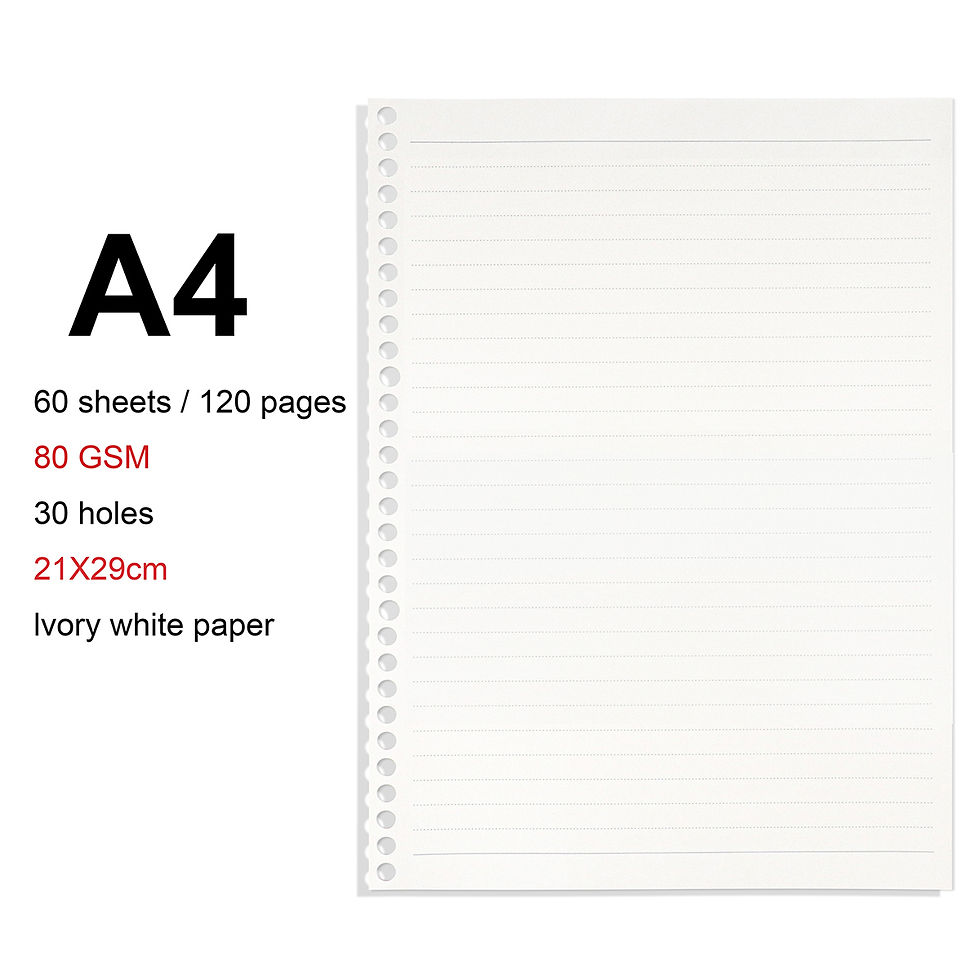 الصورة المصغرة: A4/B5/A5 Loose Leaf Refill Binder Notebook Blank/Line/Grid/Cornell Replacable Me