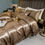 Thumbnail: Solid Silk Bedding Set with Duvet Cover Bed Sheet Pillow Case Luxury Single Doub