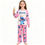Thumbnail: Girls' Stitch Cartoon Print Long Sleeve Pajamas Set - Cute Pink Sleepwear Pyjama
