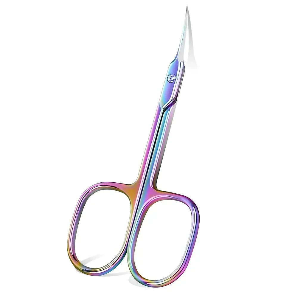 الصورة المصغرة: Cuticle Scissors Extra Fine Cuticle Trimmer for Manicure and Pedicure Curve Blad