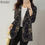 Thumbnail: Women Autumn Blazer Retro Printed Coats Casual Long Sleeve Floral Outerwear ZANZ