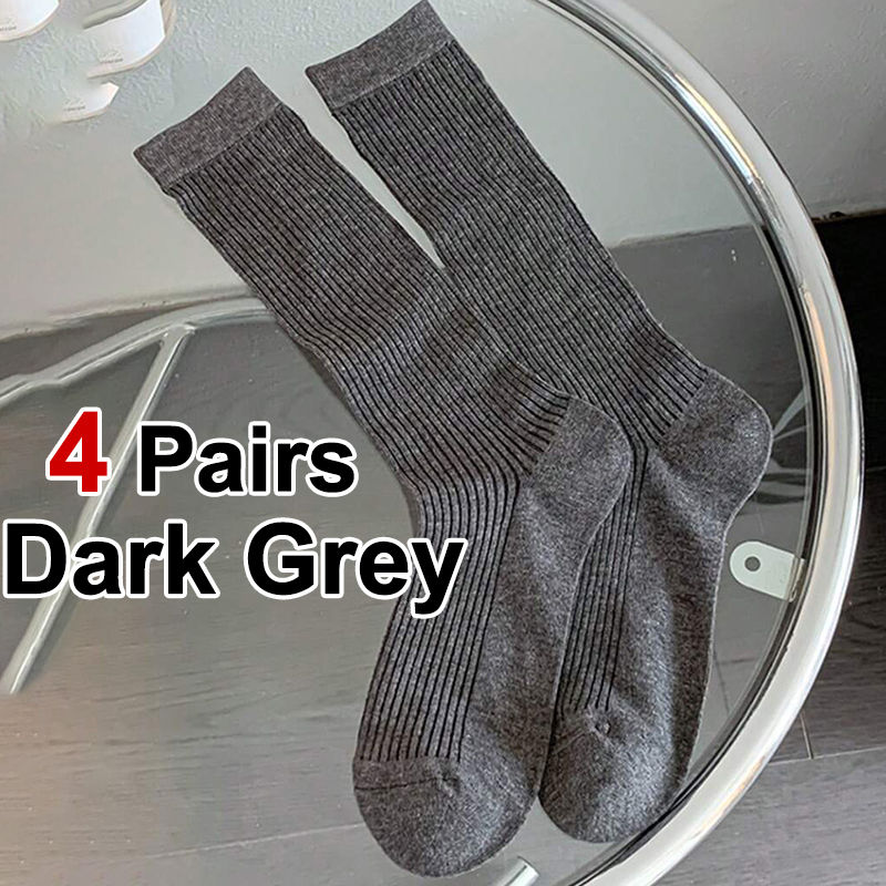 الصورة المصغرة: 4/8 Pairs Women Mid to Small Leg Socks Knee High Socks Fashionable Korean Versio