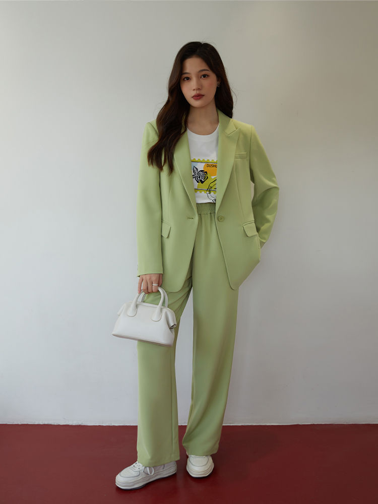 الصورة المصغرة: DUSHU Workplace Commuting Flip Collar Suit Jacket for Women Spring Simple Temper