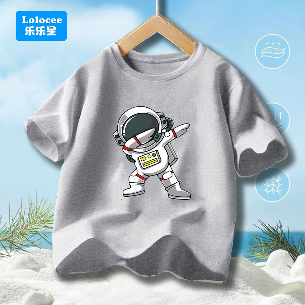 الصورة المصغرة: Boys' Summer T-Shirt Funny dabbing astronaut Print T Shirts For Teens Boy Casual