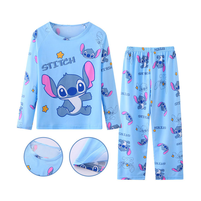Thumbnail: New Spring Children's Clothing Sets Stitch Angel Boy Sleepwear Long sleeved pant