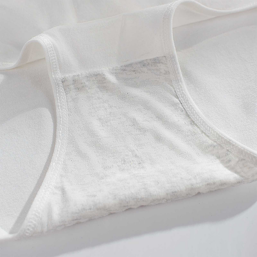 Thumbnail: 3pcs Women's Pure Cotton Panties Mid-Waist Soft Breathable Underwear Fashionable